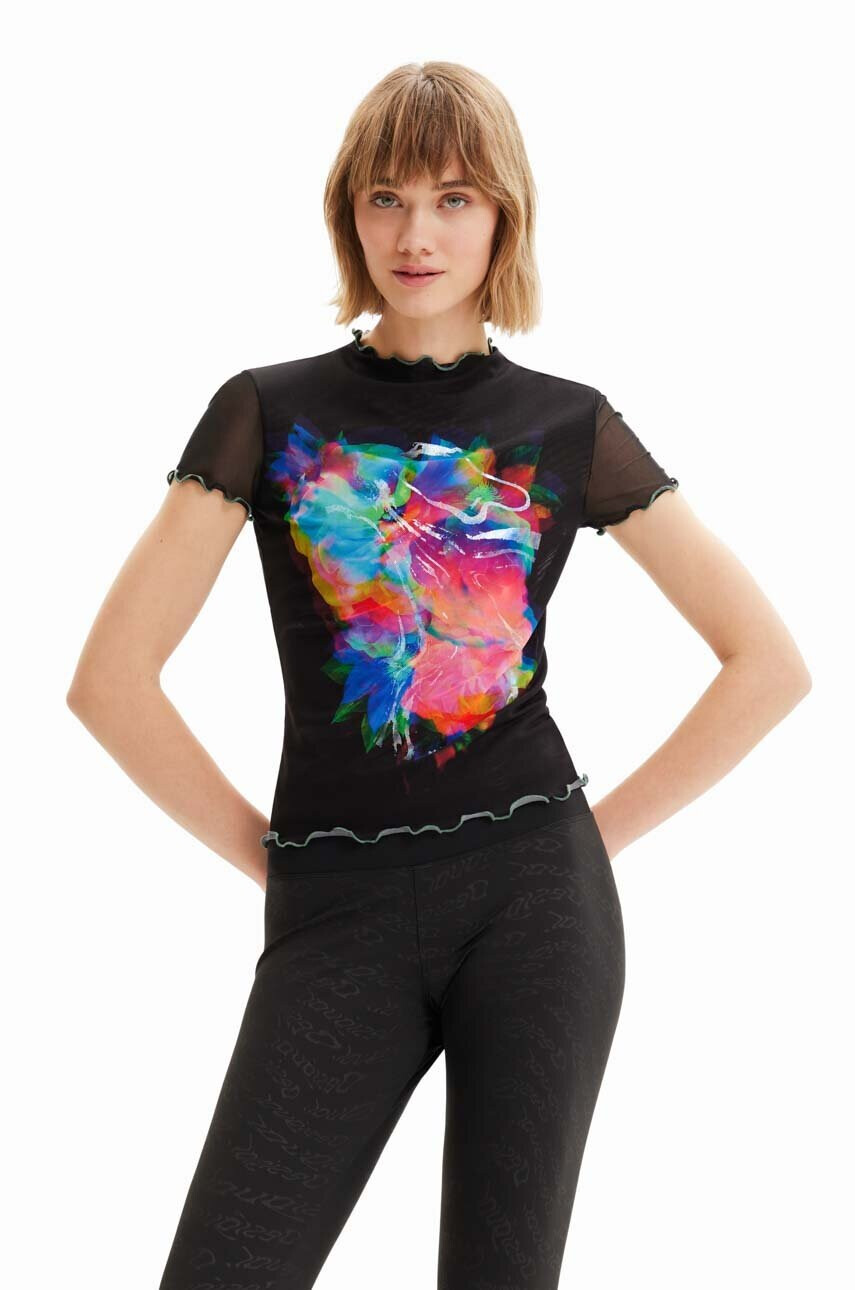 Desigual Тениска в черно - Pepit.bg