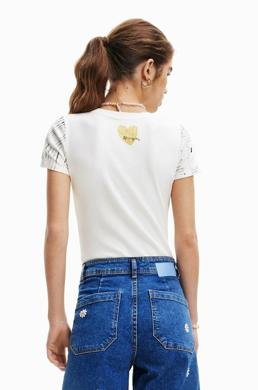 Desigual Тениска в бяло - Pepit.bg