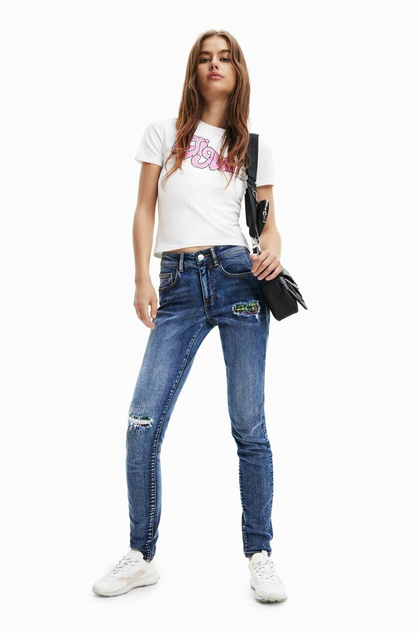 Desigual Тениска в бяло - Pepit.bg