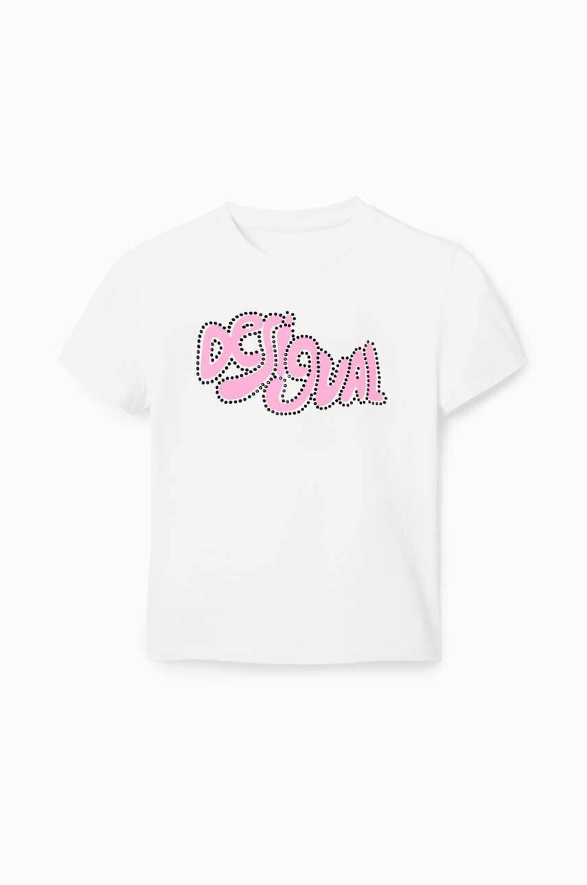 Desigual Тениска в бяло - Pepit.bg
