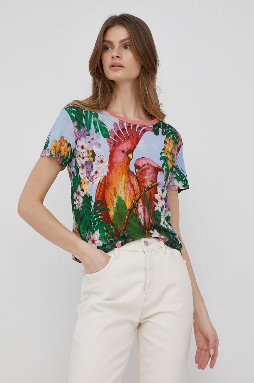 Desigual Тениска с лен - Pepit.bg