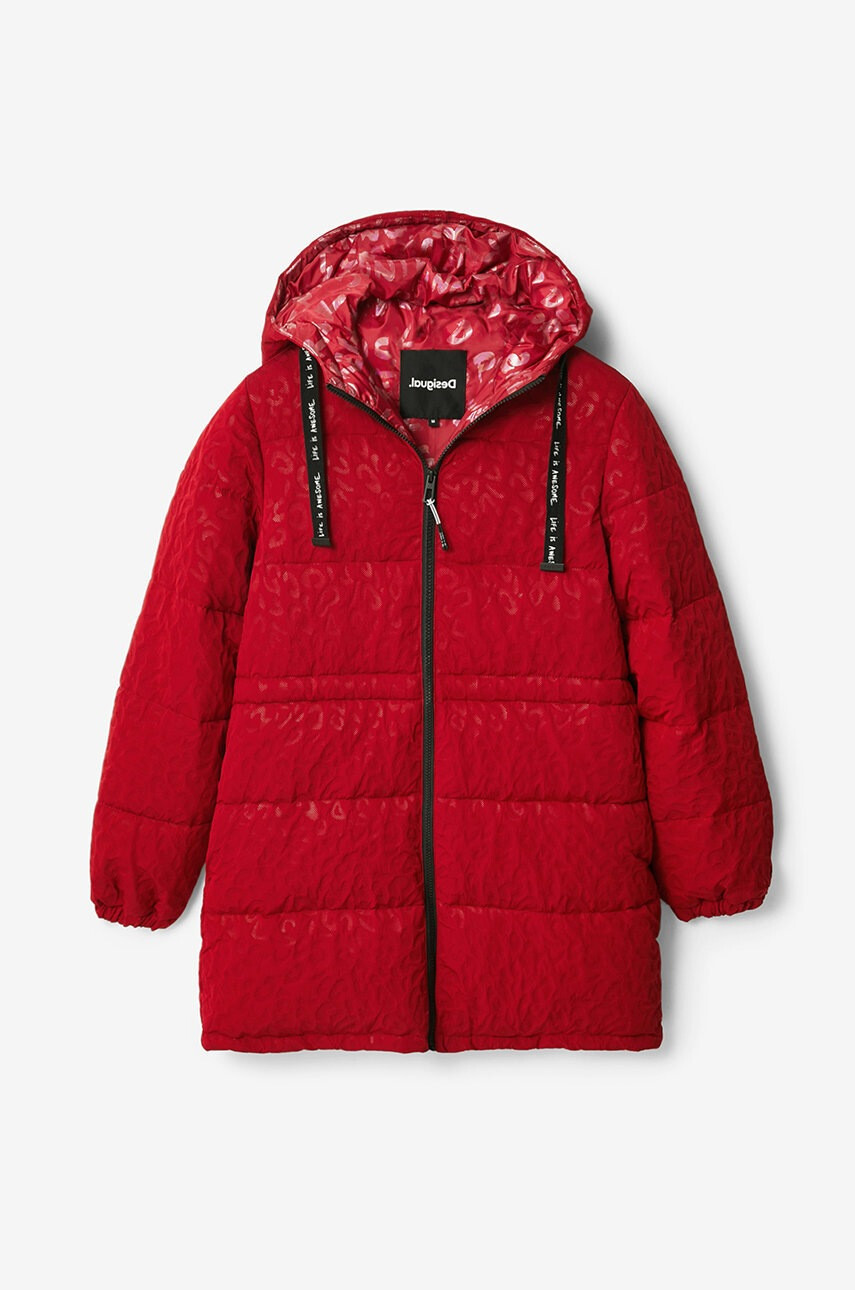 Desigual Яке в червено със зимна изолация - Pepit.bg