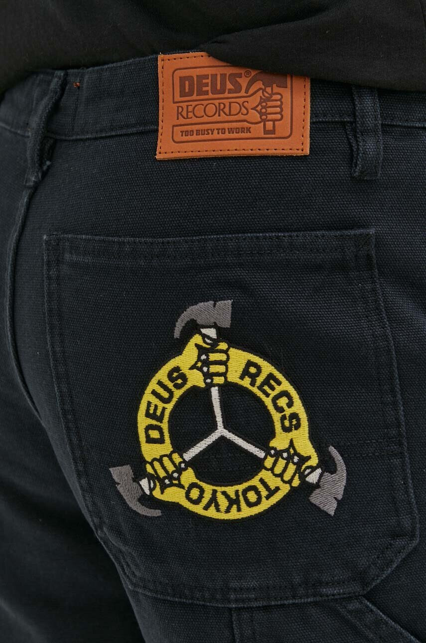 Deus Ex Machina Памучен къс панталон в черно - Pepit.bg