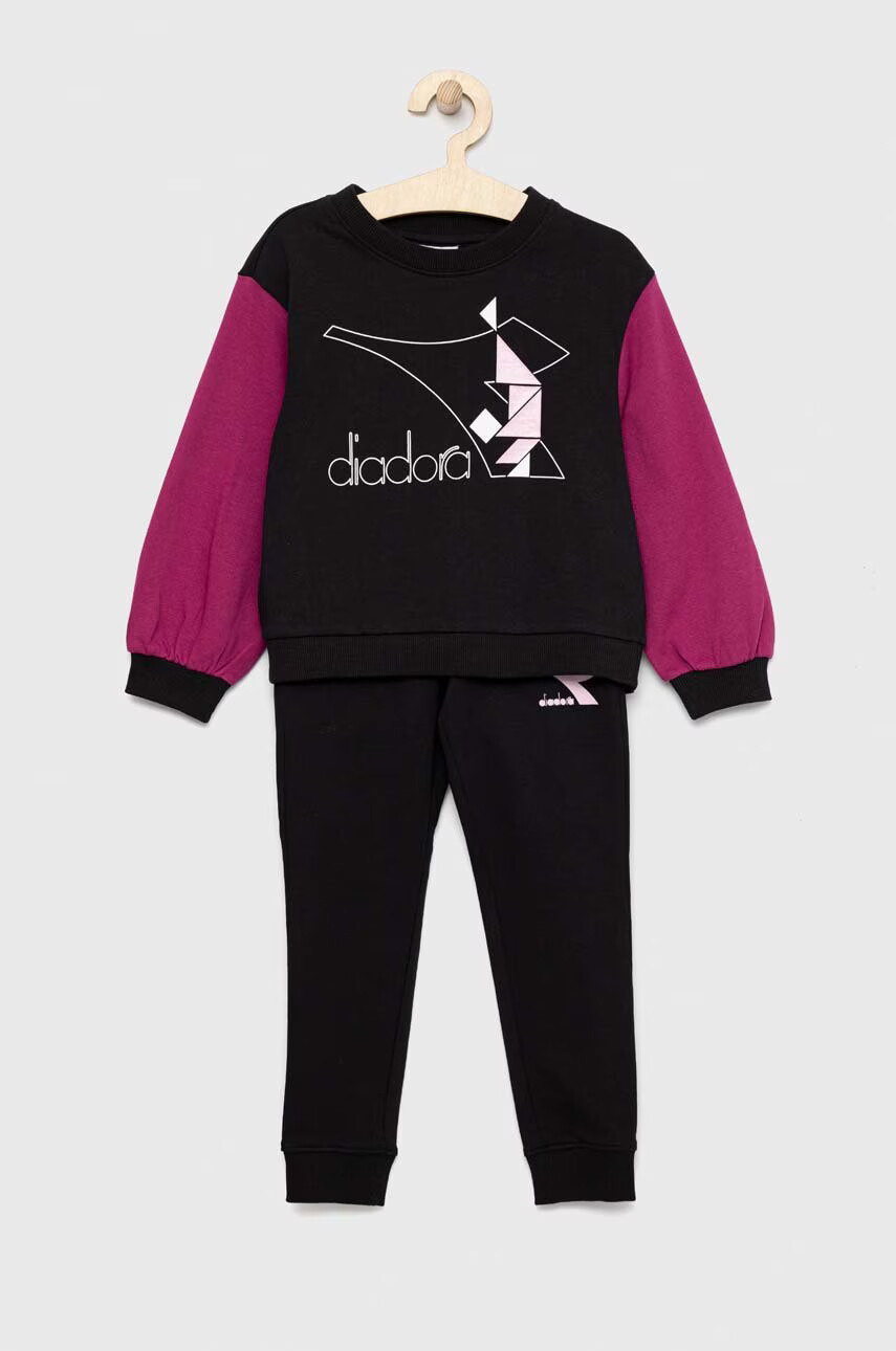 Diadora Детски анцуг в черно - Pepit.bg