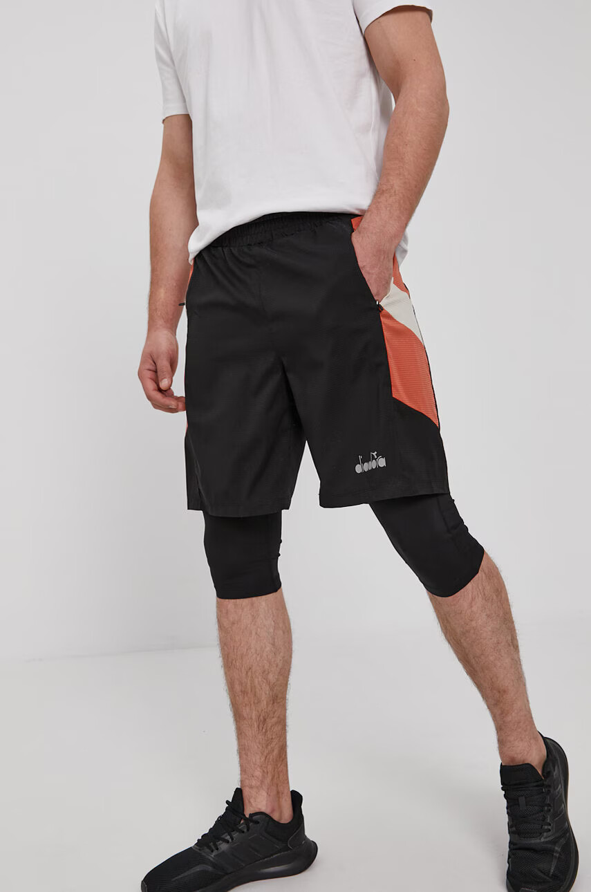 Diadora Къс панталон мъжки в черно - Pepit.bg