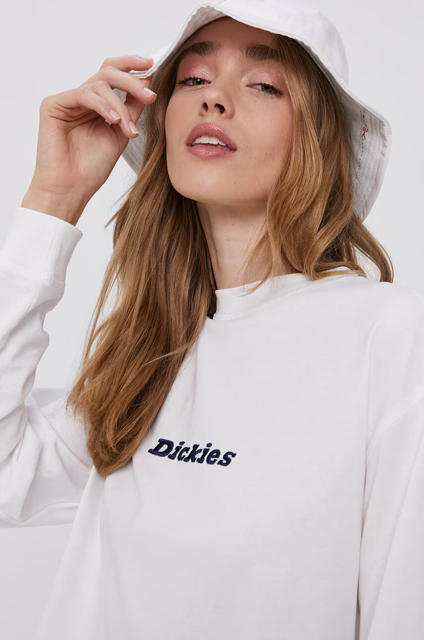Dickies Блуза с дълги ръкави дамска в бяло - Pepit.bg