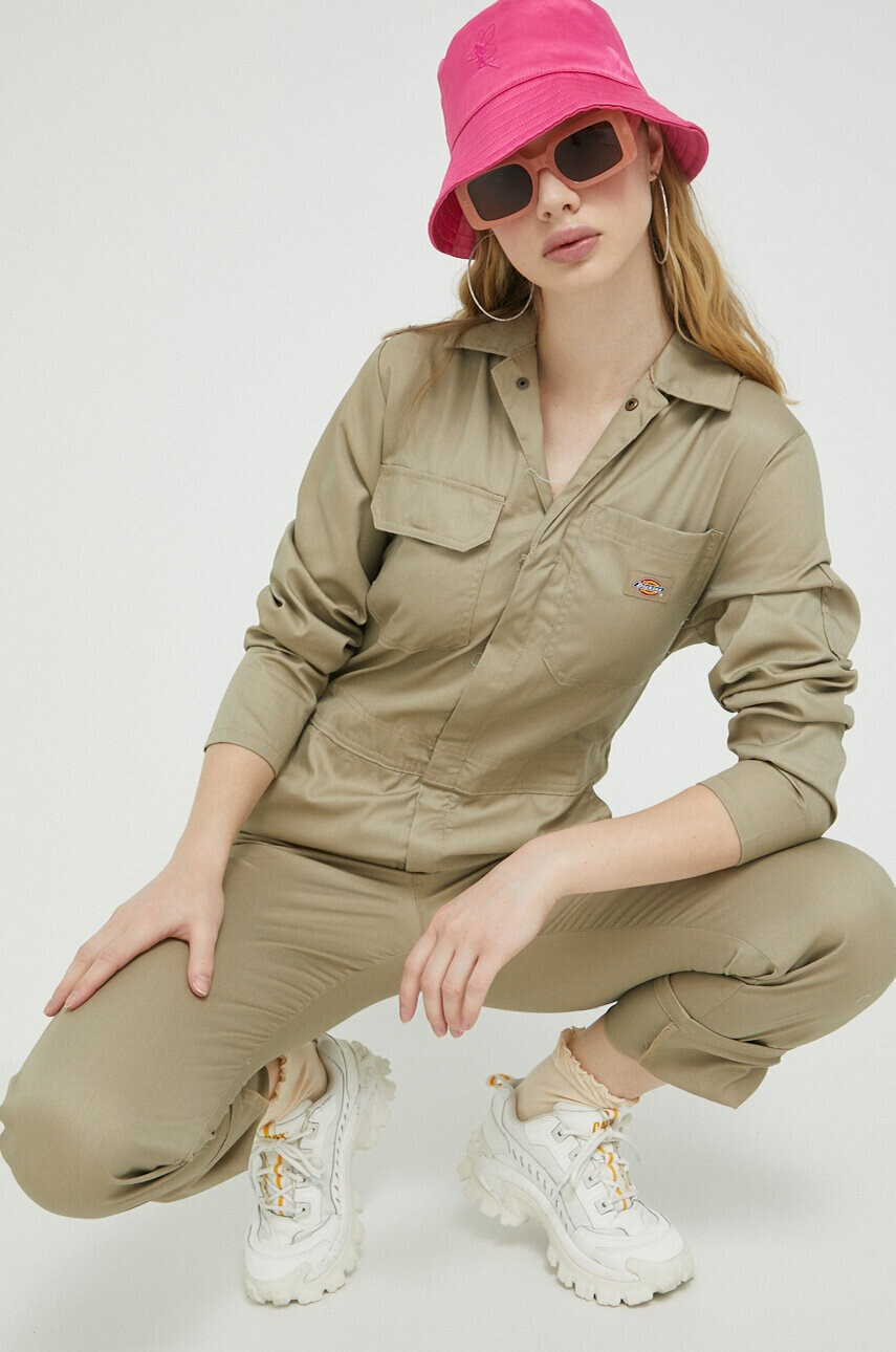 Dickies Гащеризон в зелено с яка тип peter pan - Pepit.bg