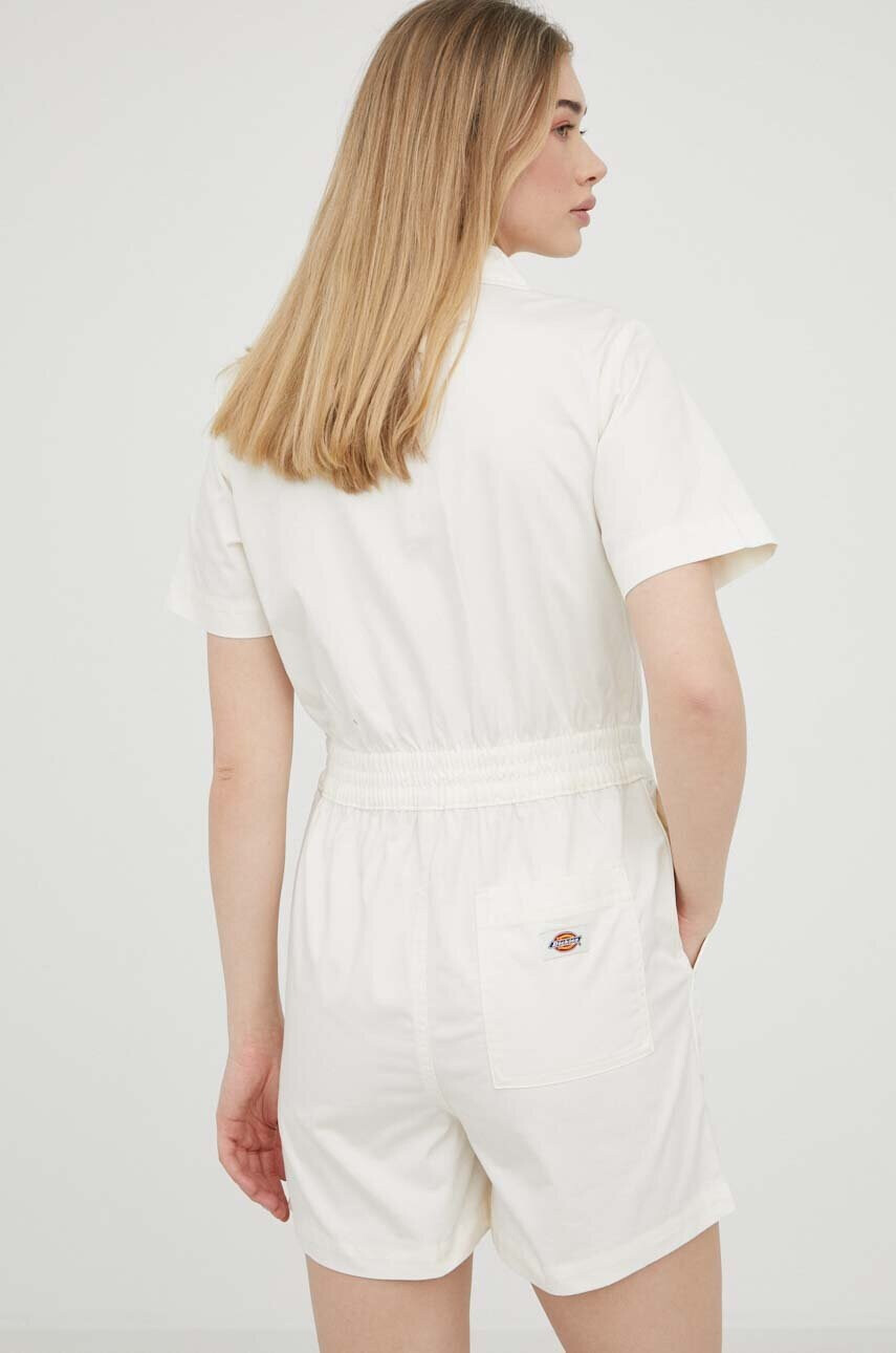 Dickies Памучен гащеризон в бежово от памук с яка тип peter pan - Pepit.bg