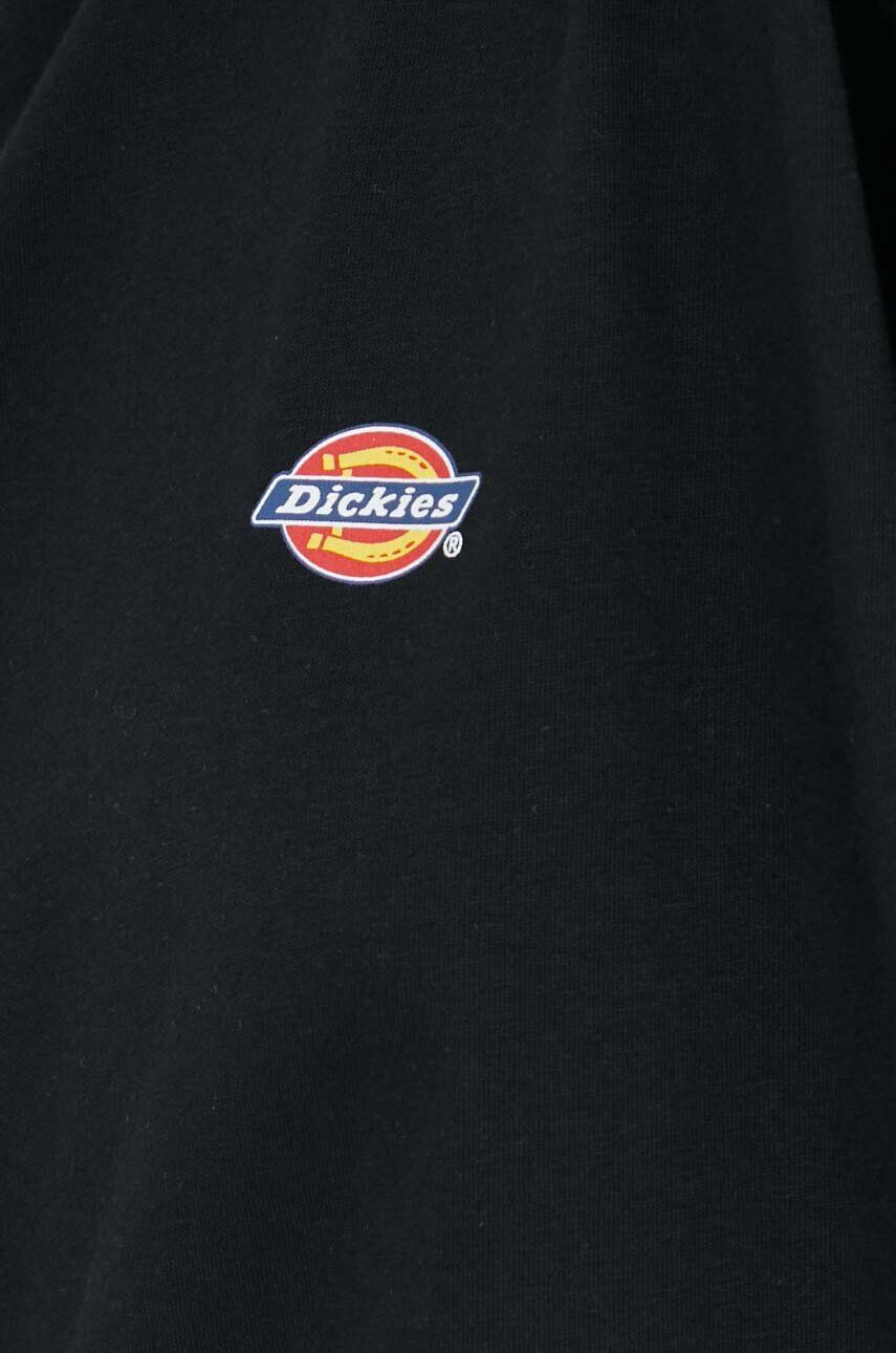 Dickies Памучна рокля в черно къс модел с уголемена кройка - Pepit.bg