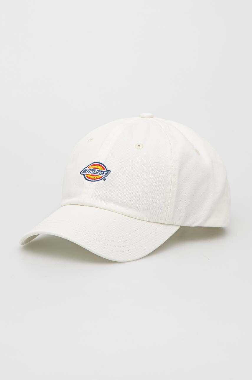 Dickies Памучна шапка с козирка в бяло с апликация - Pepit.bg