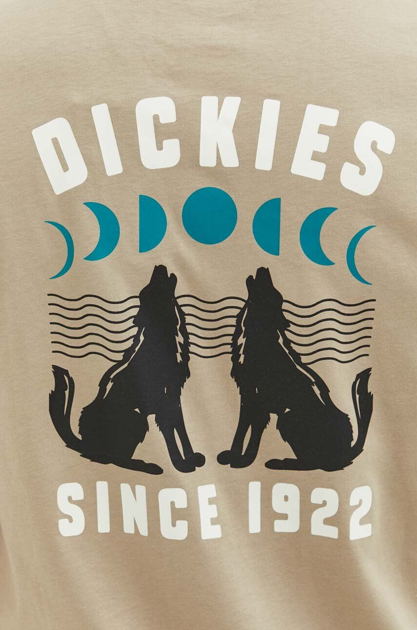 Dickies Памучна тениска в бежово - Pepit.bg