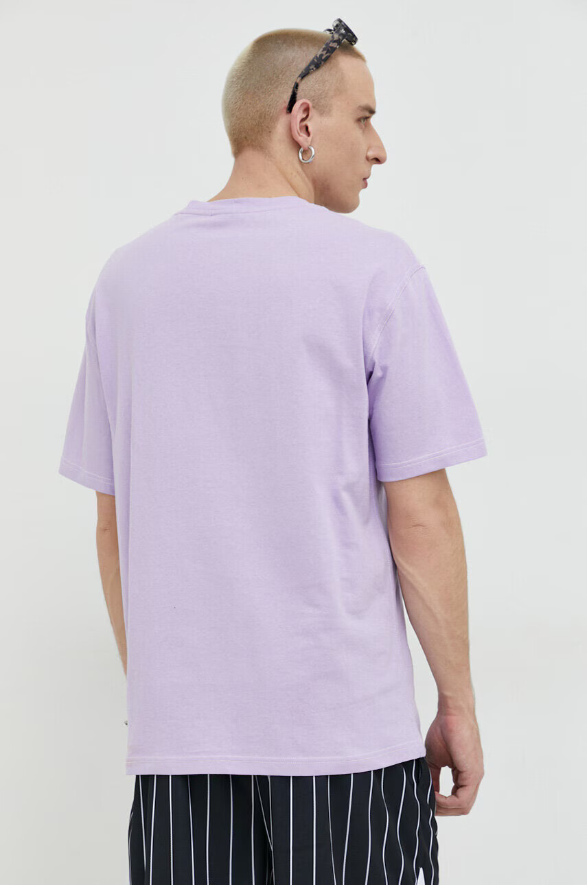 Dickies Памучна тениска в лилаво с апликация - Pepit.bg