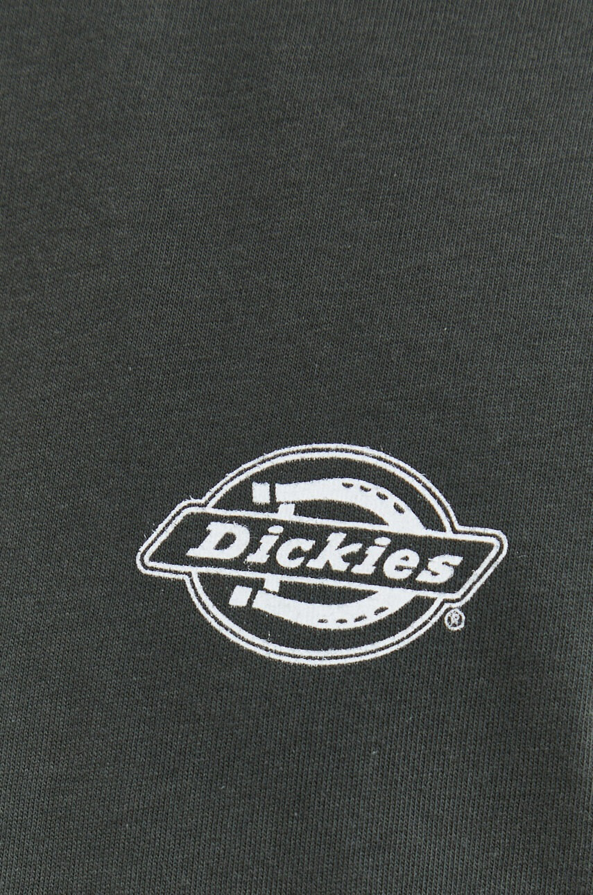 Dickies Памучна тениска в зелено с принт - Pepit.bg