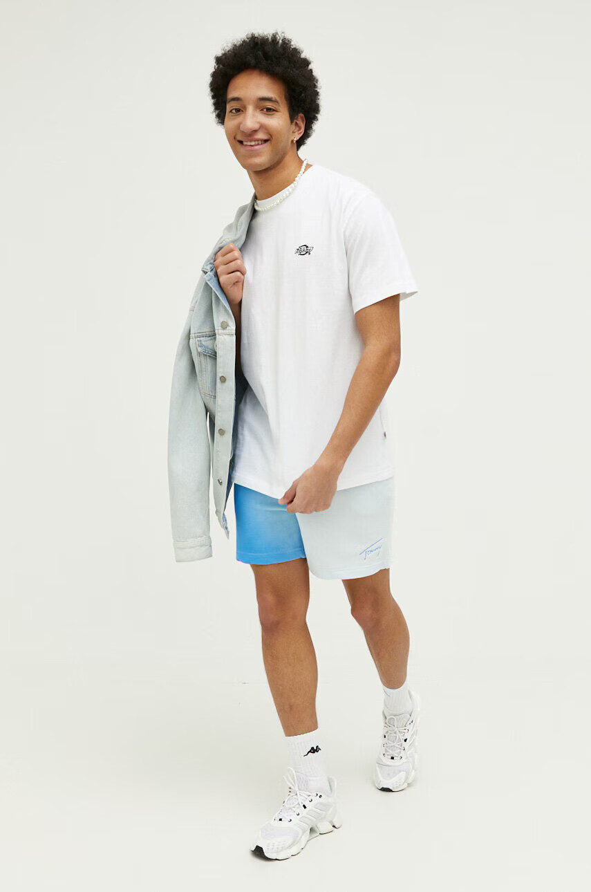 Dickies Памучна тениска в бяло с апликация - Pepit.bg