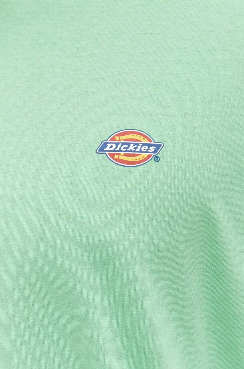 Dickies Памучна тениска в зелено с изчистен дизайн - Pepit.bg