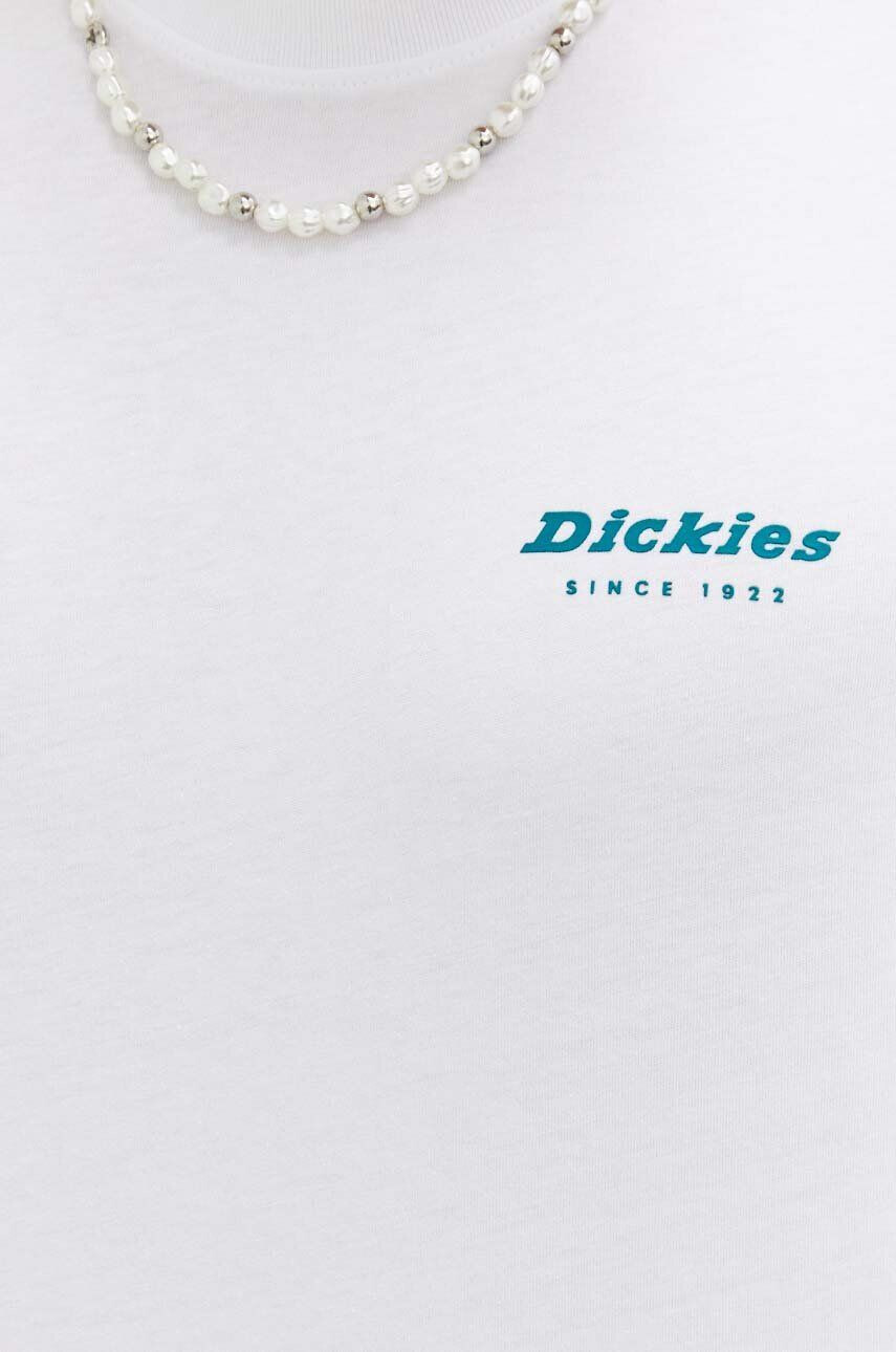 Dickies Памучна тениска в бяло с принт - Pepit.bg