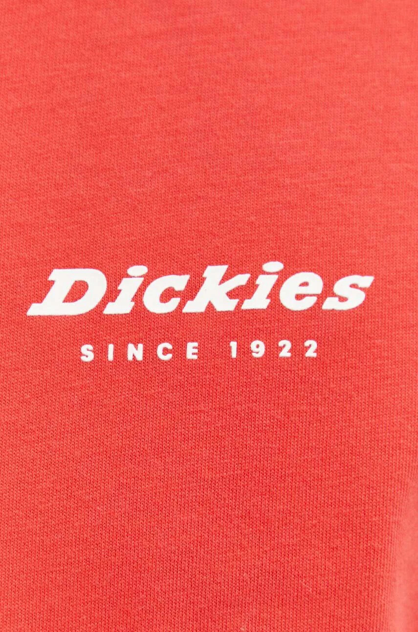 Dickies Памучна тениска в червено с принт - Pepit.bg