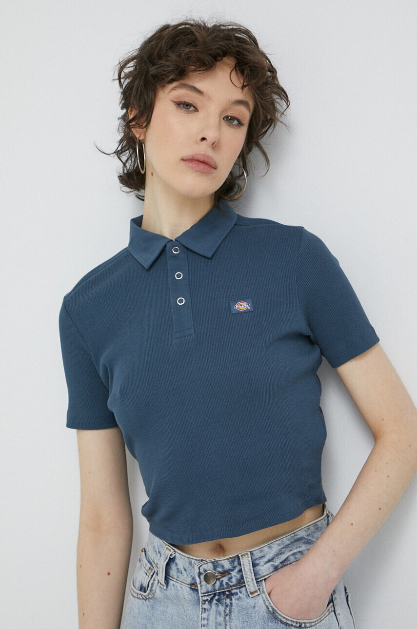 Dickies Памучна тениска с яка - Pepit.bg