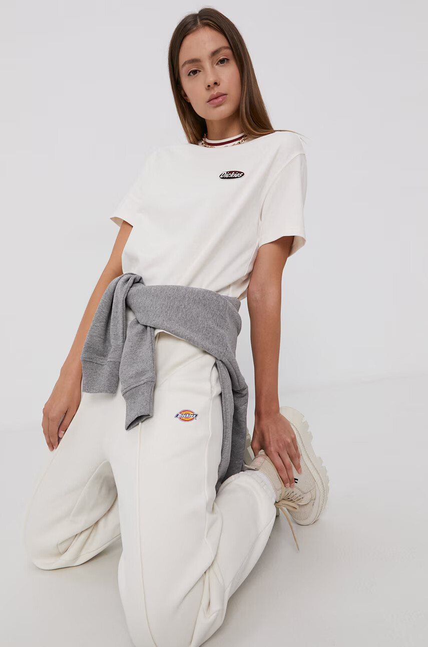 Dickies Панталон дамски в жълто с изчистен дизайн - Pepit.bg