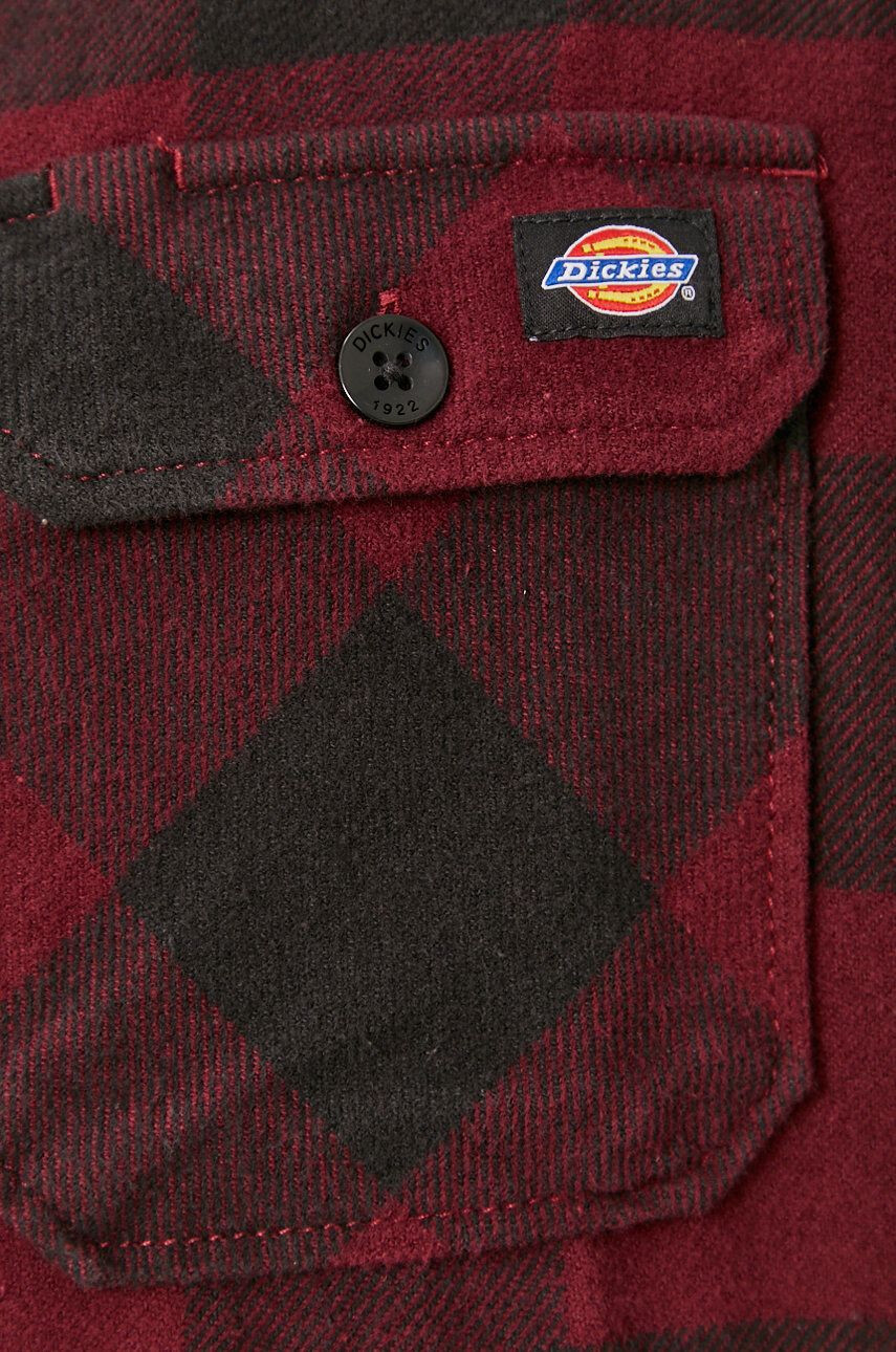 Dickies Риза мъжка в бордо със стандартна кройка с класическа яка - Pepit.bg