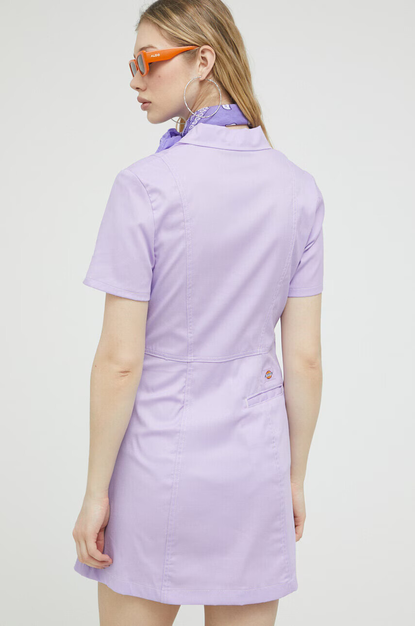 Dickies Рокля в лилаво къс модел разкроен модел - Pepit.bg