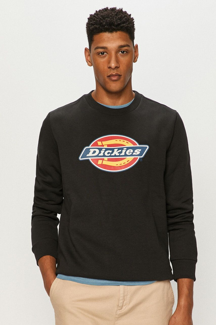 Dickies Суичър мъжки в черно с принт - Pepit.bg