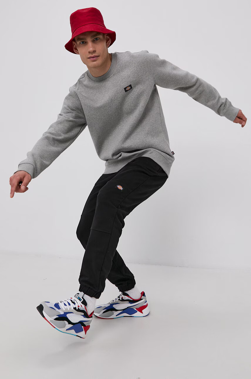Dickies Суичър мъжки в меланж на сиво - Pepit.bg