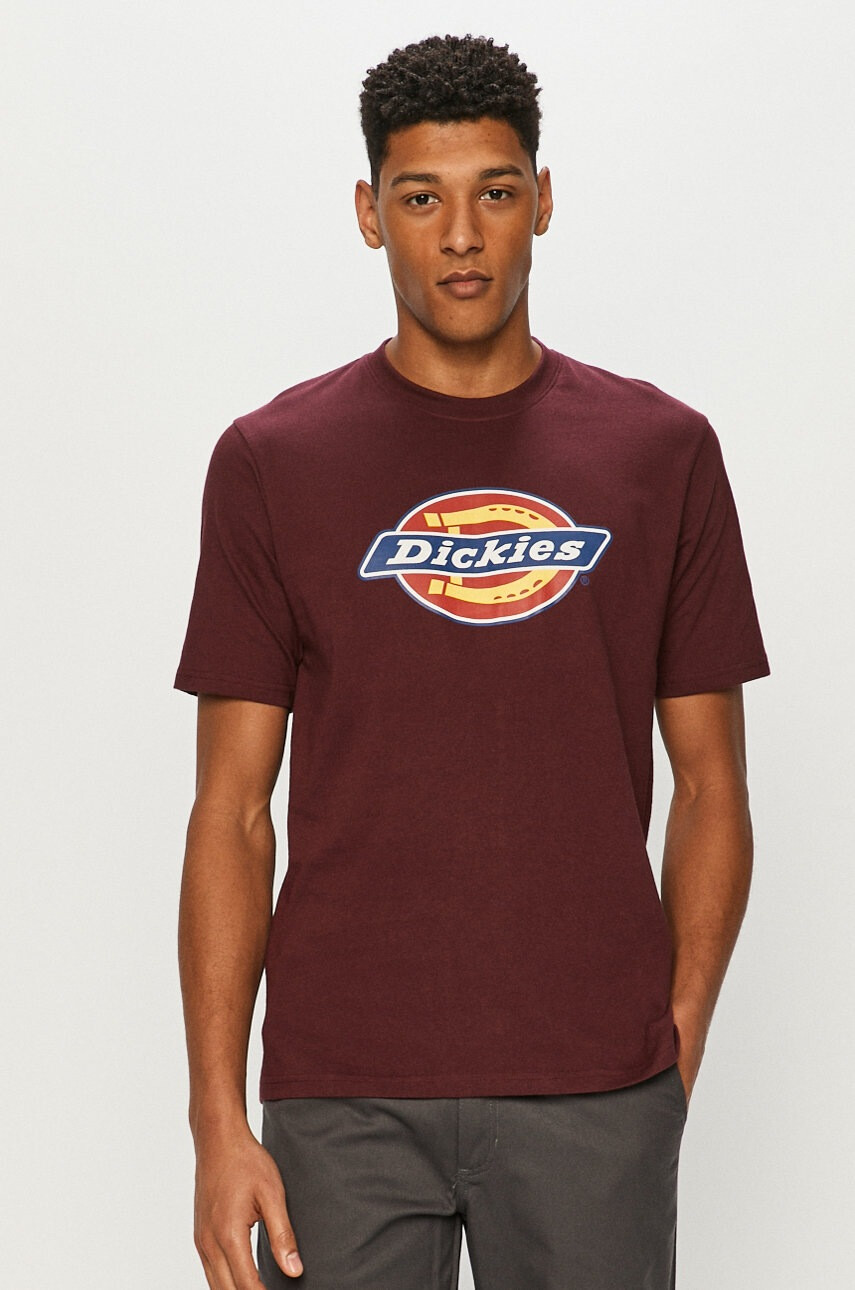 Dickies Тениска в бордо - Pepit.bg