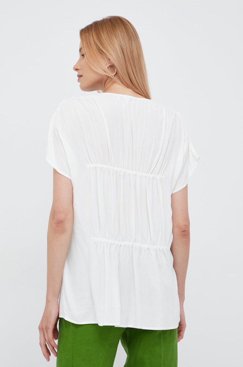 DKNY Блуза в бежово с изчистен дизайн - Pepit.bg