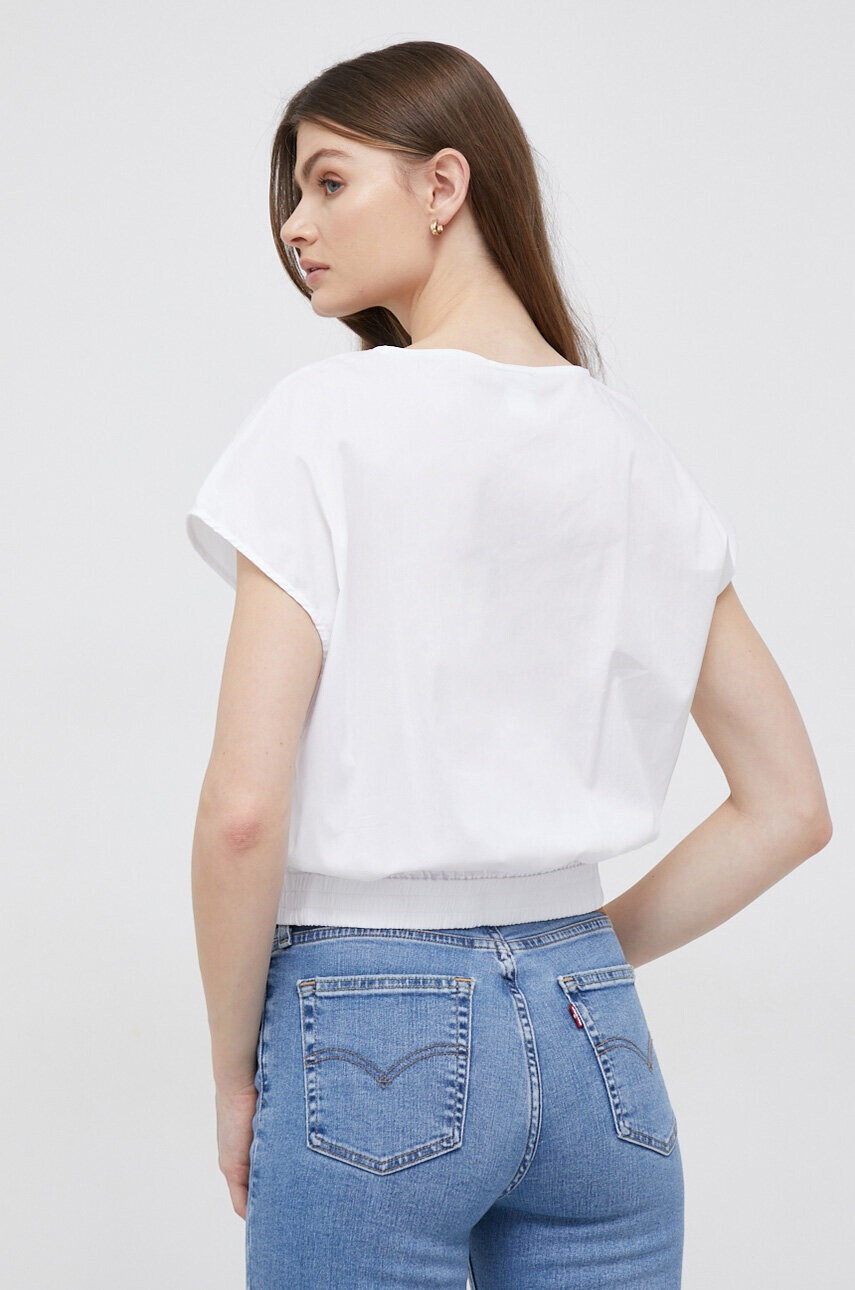 DKNY Блуза в бяло с изчистен дизайн - Pepit.bg