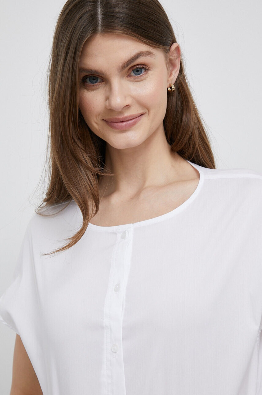DKNY Блуза в бяло с изчистен дизайн - Pepit.bg
