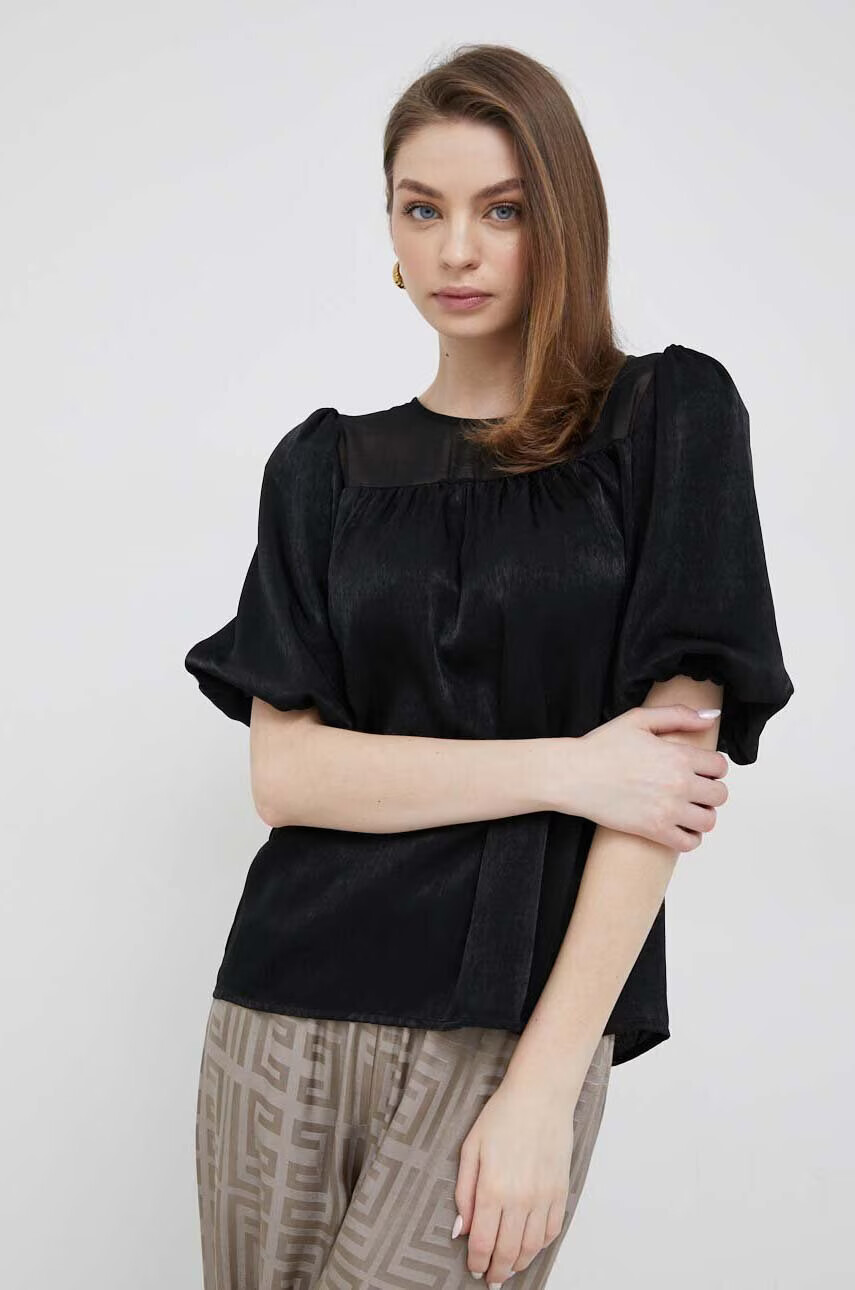 DKNY Блуза в черно с изчистен дизайн - Pepit.bg