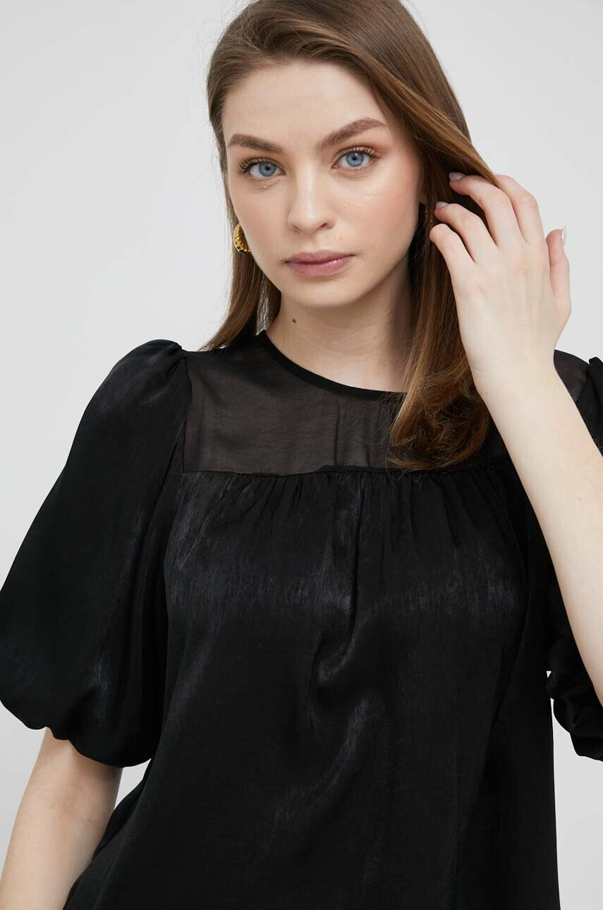 DKNY Блуза в черно с изчистен дизайн - Pepit.bg