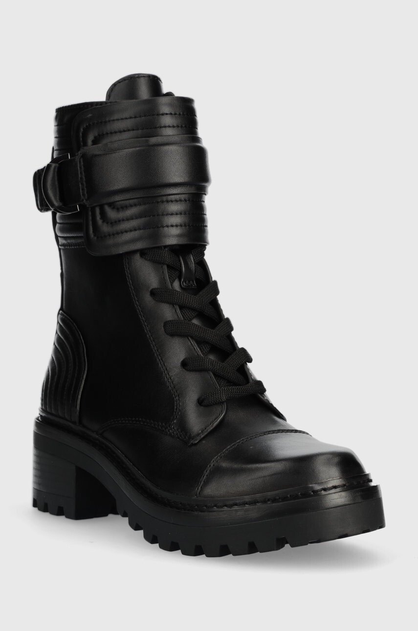 DKNY Боти Basia в черно с висок ток - Pepit.bg