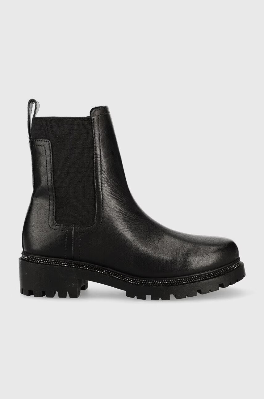 DKNY Боти челси Rick в черно с равна подметка - Pepit.bg
