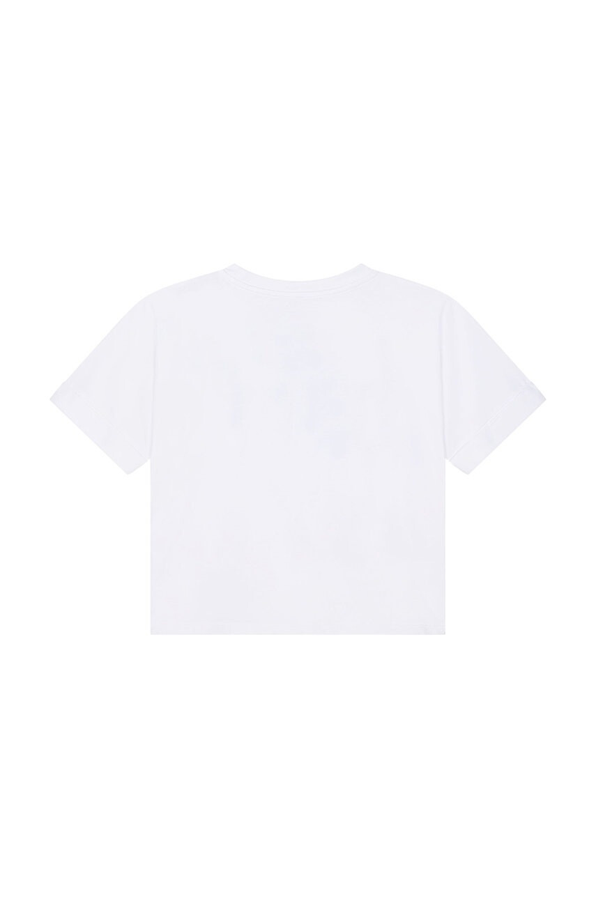 DKNY Детска памучна тениска в бяло - Pepit.bg