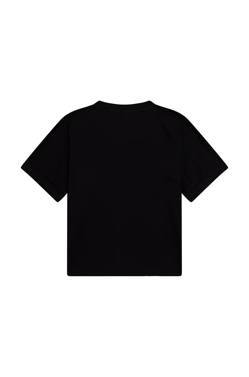 DKNY Детска памучна тениска в черно - Pepit.bg
