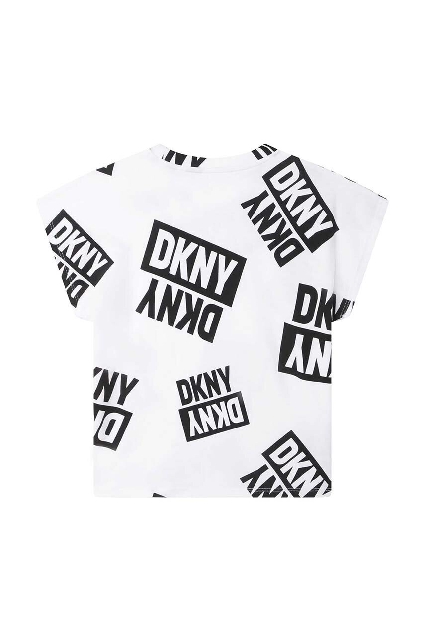 DKNY Детска памучна тениска в бяло - Pepit.bg