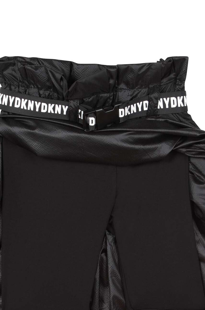 DKNY Детска пола в черно среднодълъг модел разкроен модел - Pepit.bg