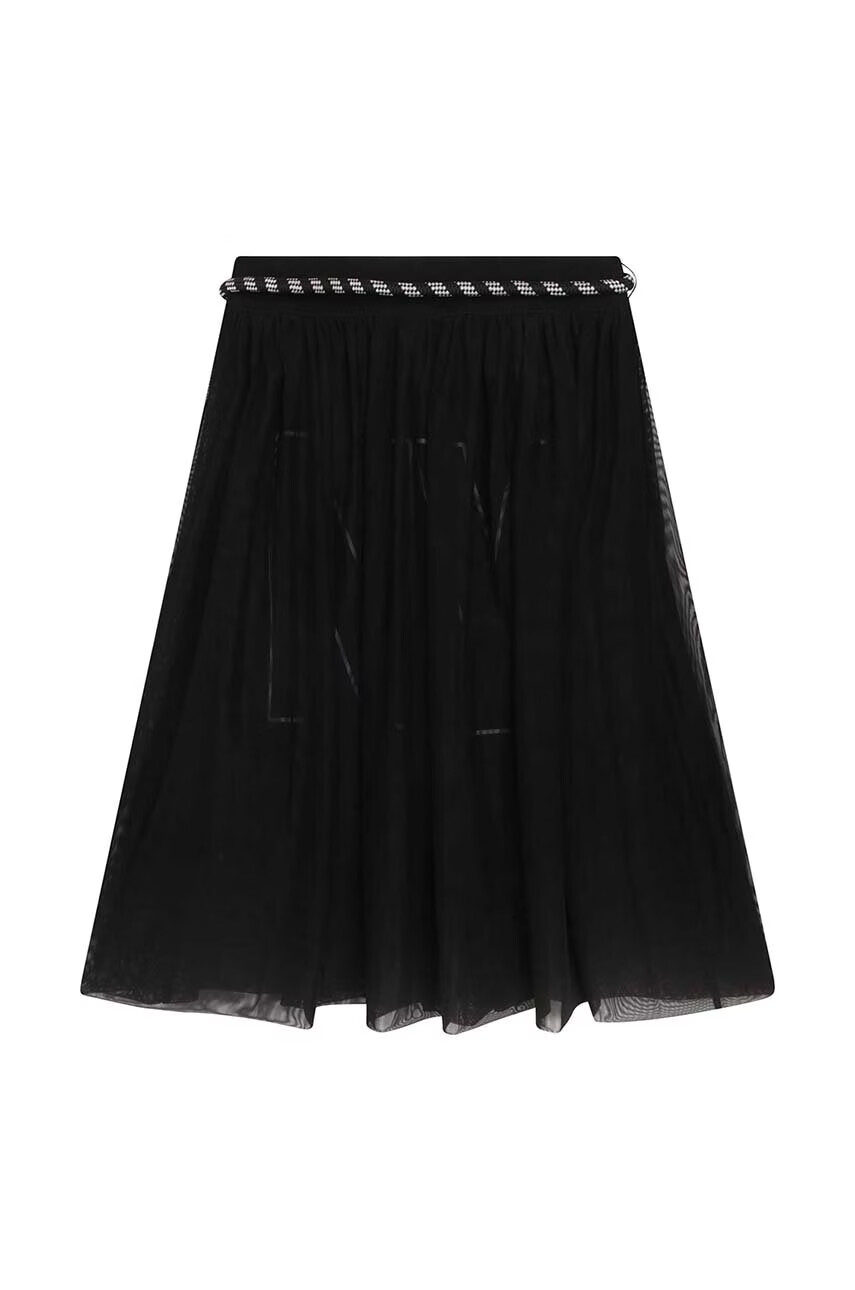 DKNY Детска пола в черно среднодълъг модел разкроен модел - Pepit.bg