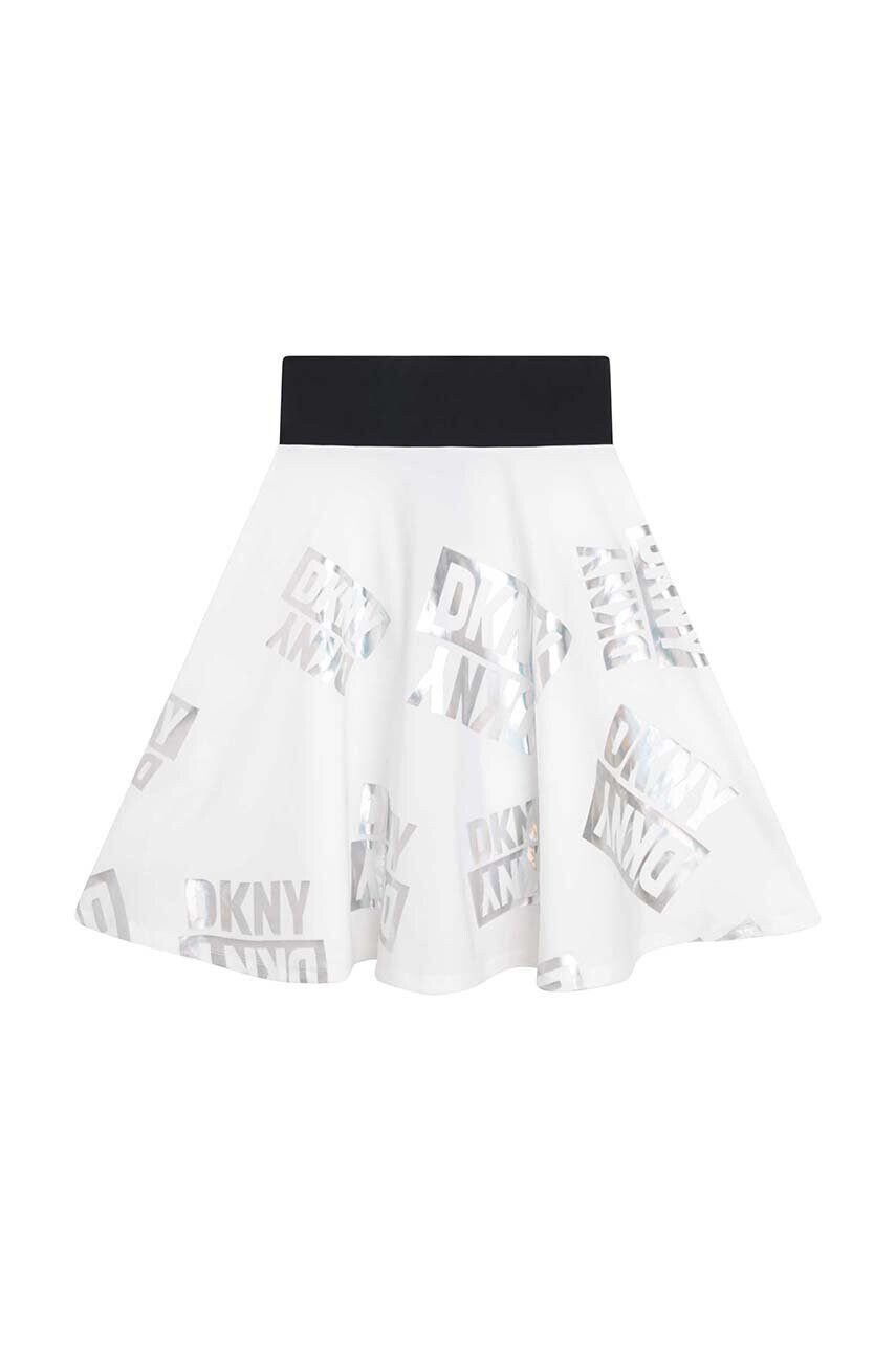 DKNY Детска пола в бяло среднодълъг модел разкроен модел - Pepit.bg