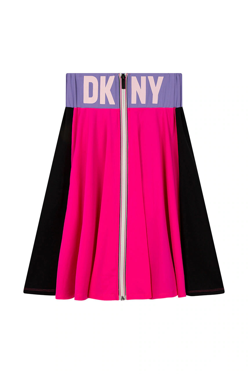 DKNY Детска пола в розово къс модел разкроен модел - Pepit.bg