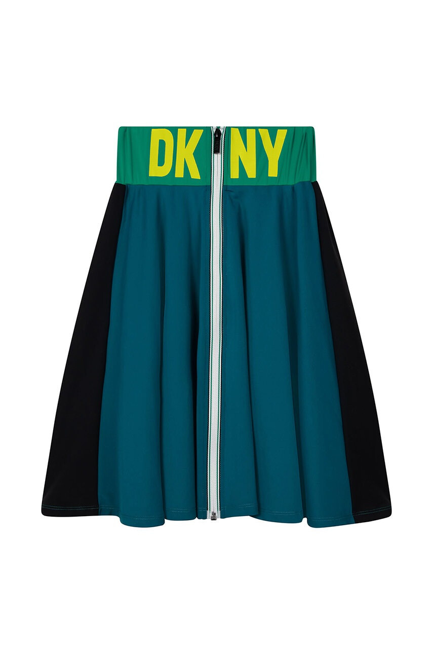 DKNY Детска пола в тюркоазено къс модел разкроен модел - Pepit.bg
