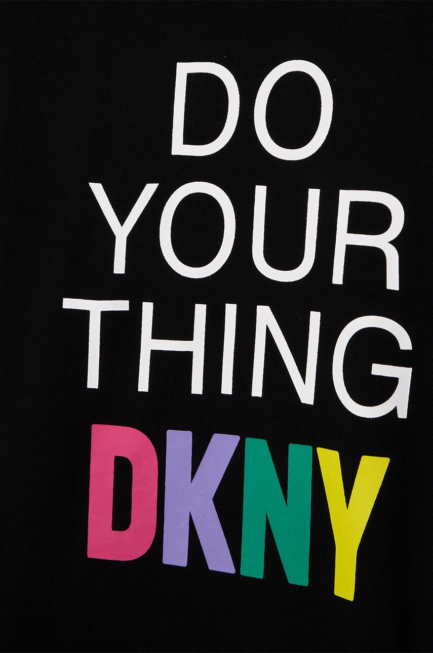DKNY Детска рокля в черно къс модел със стандартна кройка - Pepit.bg
