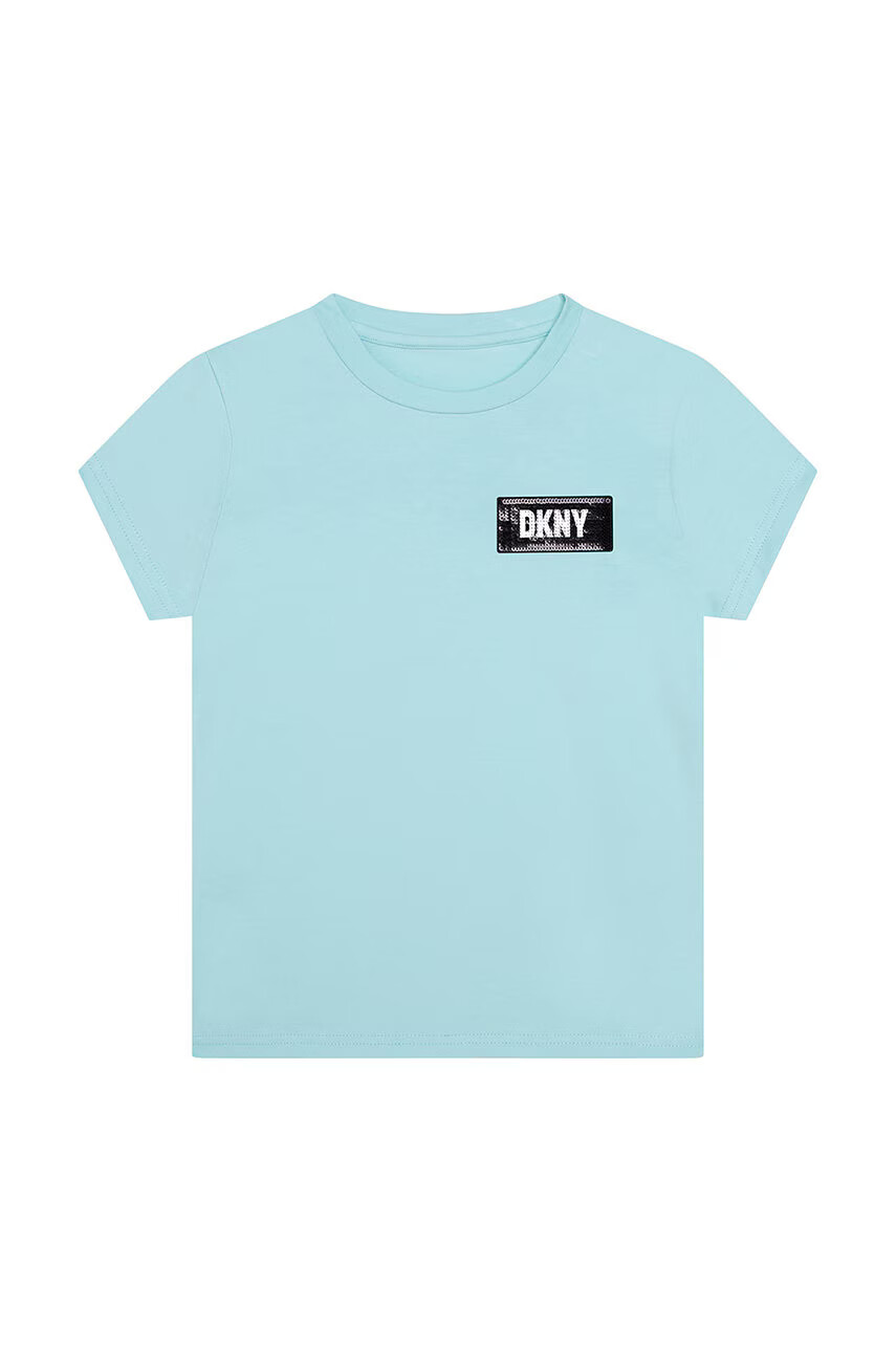 DKNY Детска тениска в тюркоазено - Pepit.bg