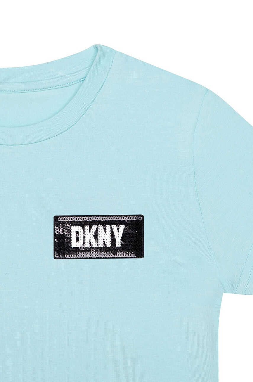 DKNY Детска тениска в тюркоазено - Pepit.bg
