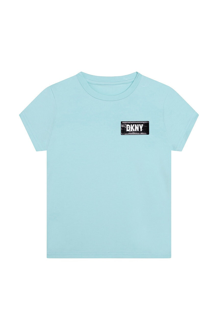 DKNY Детска тениска в тюркоазено - Pepit.bg