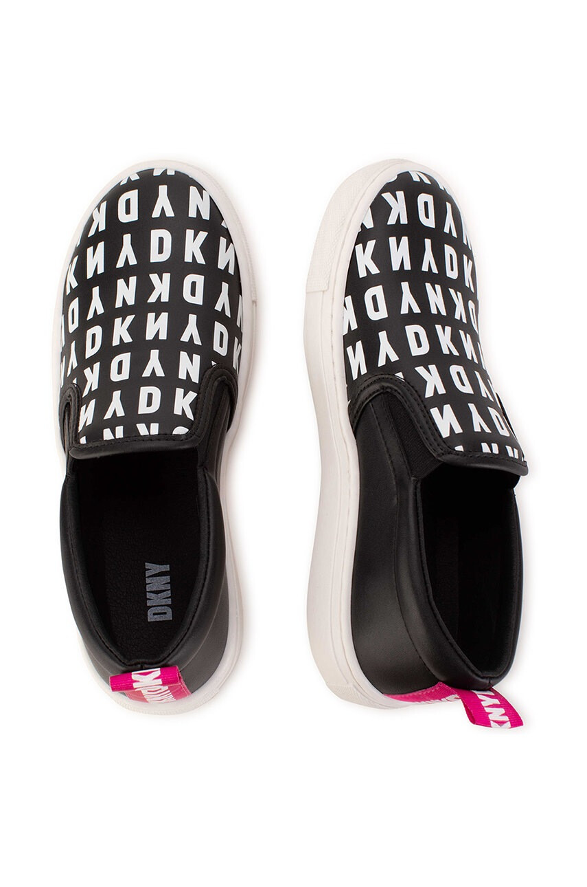 DKNY Детски ниски кецове в черно - Pepit.bg