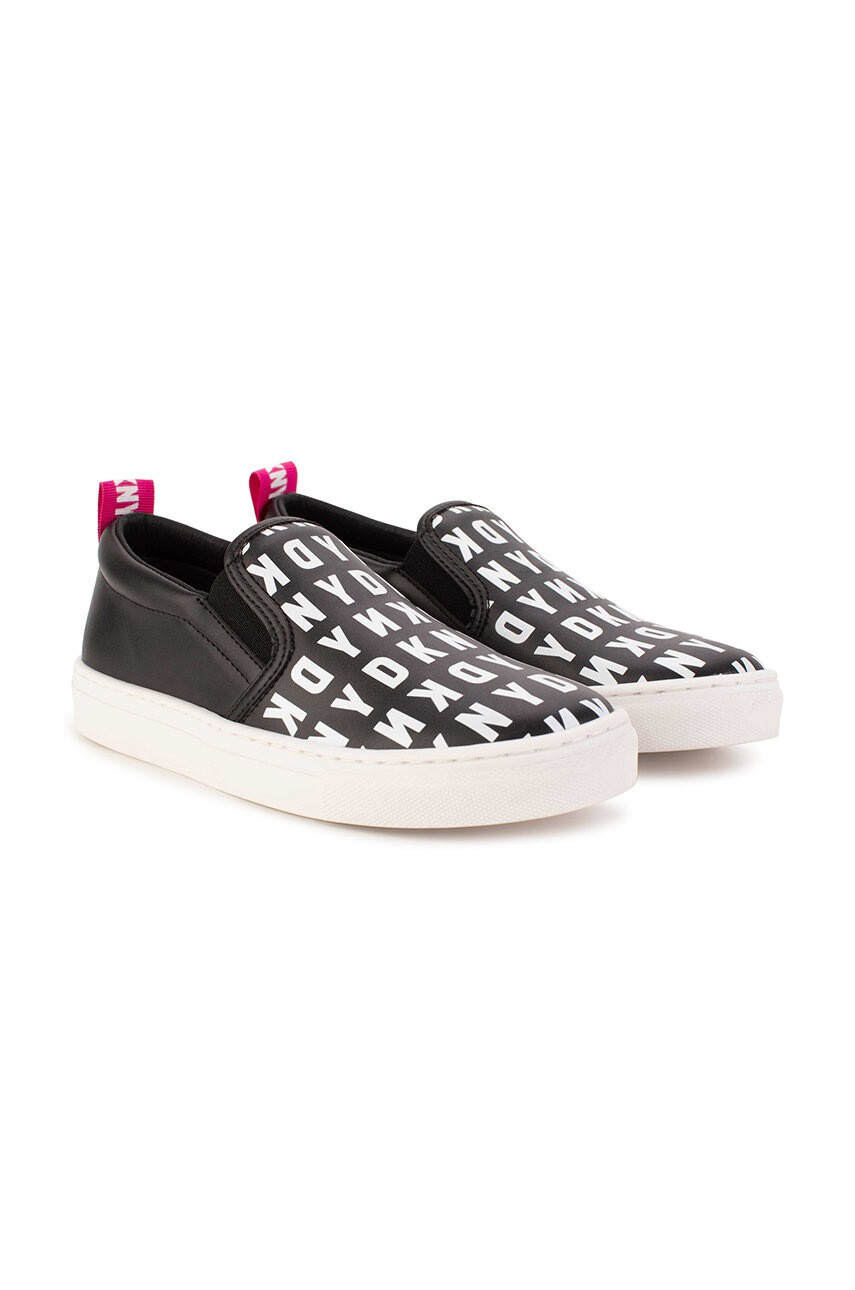 DKNY Детски ниски кецове в черно - Pepit.bg