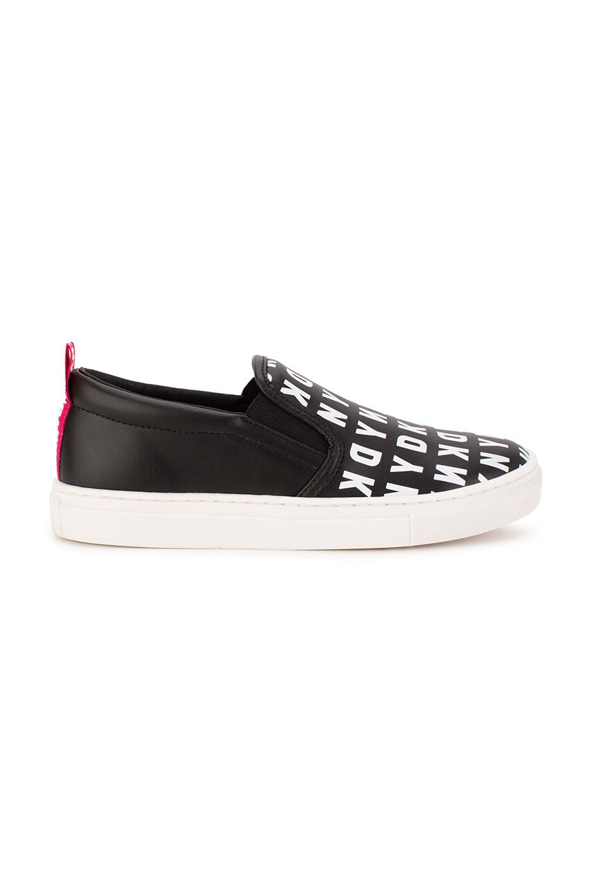 DKNY Детски ниски кецове в черно - Pepit.bg